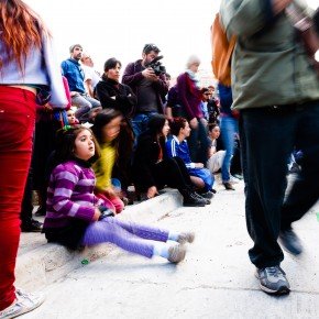 publico Danzalborde en Cerro Cordillera / Foto Jorge Villa Moreno